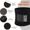 Waist Trainer for Women Lower Belly Fat, Waist Sweat Band for Women, Belly Band Sweat Belt, Stomach Wrap, Body Shaper (Black, M)