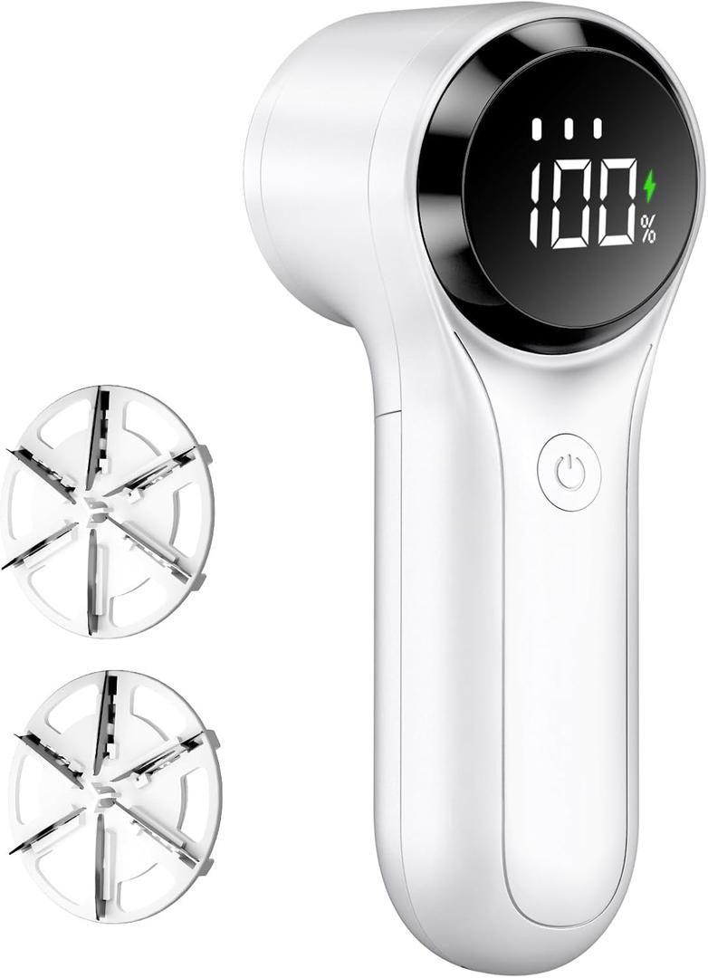 Fabric Shaver, Electric Lint Remover, Rechargeable Lint Shaver, Household Essentials for Clothes, Upholstery, Furniture, Sweater Defuzzer to Remove Pilling, Battery Operated