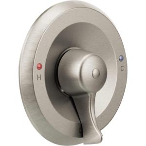 Moen M-Dura Posi-Temp Shower Trim Kit, Commercial 7-Inch Classic Shower Valve Control Trim Kit, Valve Required (Sold Separately), Brushed Nickel, T8370CBN