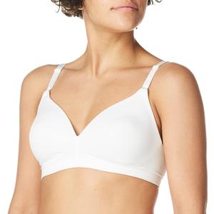 Warner's Women's Blissful Benefits Super Soft Wireless Lightly Lined Comfort Bra Rm1691w (38C, White)