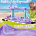Water Table Pump, Battery Powered Water Pump for Kids 3 Hours Non-Stop Fun Summer Outdoor Water Play Table Accessories for Step2 Water Table Toys for Kids Toddlers Purple