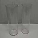 Nuogo 12 Pcs Plastic Clear Cylinder Vase for Home 12 Inch Acrylic Flower Clear Vase Centerpiece for Centerpieces Wedding Party Decorations