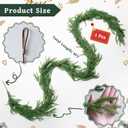 Artificial 9Ft Norfolk Pine Garlands, Real Touch Christmas Winter Pine Garland, Thick Deluxe Faux Green Greenery Garland for Table, Fireplace, Stairs, Mantle, Indoor Outdoor Christmas Decorations