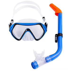 1 Set Snorkeling Gear for Kids, Kids Snorkel Set for Ages 6-14, Dry Top Snorkel Mask Set for Youth Boys Girls Junior, Tempered Glass Diving Swimming Mask Goggles