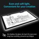 Zocelight A2 Light pad,7mm Ultra-Thin led Light Box,3 Levels Dimming/Stepless Dimming Light Table with 2 Clips and 12V 2A Adapter,Large Light Board for Diamond Painting,Drawing,Sketching,Tattoo
