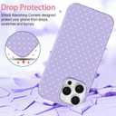 Hython for iPhone 13 Pro Case Cute Polka Dot Aesthetic Design Simple Cover 6.1", Thin Slim Anti-Scratch Soft TPU Bumper Shockproof Rubber Protective Phone Cases for Women Girls Girly Boys, Purple