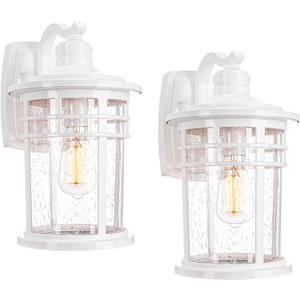 Darkaway 2 Pack Large Outdoor Porch Lights Wall Mount, 15inch Outdoor Light Fixtures Sconces Wall Lighting with Seeded Glass Exterior Lights for Patio Yard House Hallway Doorway Garage