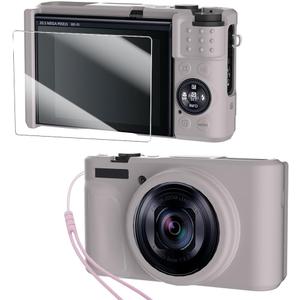 Camera Case for Canon PowerShot SX740/ SX730 Digital Camera Accessories,SX740 HS Cave, Soft Silicone Protective Case,Comes with 1 Screen Protectors and 1 Wrist Strap- (Rose Grey)