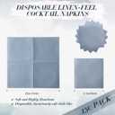 150 Pcs Dusty Blue Disposable Napkins 10" x 10" Paper Linen Cocktail Dinner Napkins Prefolded for Bar Restaurant Cafe Dessert Wedding Birthday Party Baby Shower
