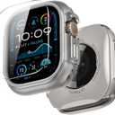 ULTIMAL Metal Case Compatible with Apple Watch Ultra 3/2/1 49mm with Back Cover, Military Grade Shockproof Protective Case, Rugged Cover for iWatch 49mm (Silver)