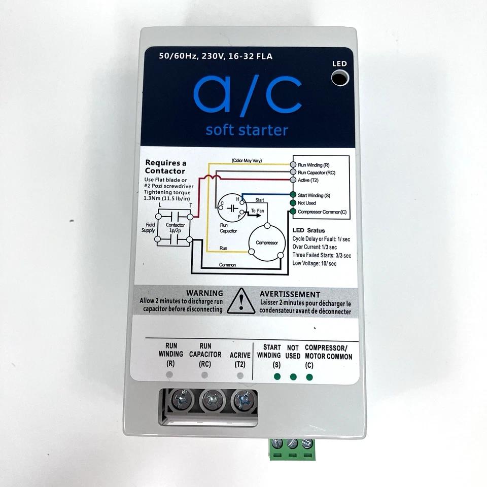 Air Conditioner Soft Start Module, Easy DIY Install, 50/60 Hz, 230V, 16-32 FLA