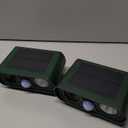 2PACK Solar Ultrasonic Animal Repellent Outdoor, Deer Repellent Devices Squirrel Cat Raccoon Rabbit Dog Deterrent, Keep Rodent Chipmunk Away Motion Detection with Flash Light for Yard Garden Lawn