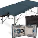EARTHLITE Portable Massage Table LUNA - Ultra-Lightweight, Patented Aluminum Reiki Frame incl. Flex-Rest Face Cradle & Carry Case (29lb) (Mystic Blue)