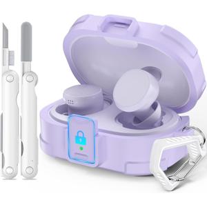 Safety Lock Case for Bose QuietComfort Earbuds Case(2024),Military-Grade Drop Protection Hard Case Cover for Bose New QuietComfort Bluetooth Earbuds with Cleaning Kit & Carabiner (Charger not Included)