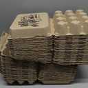 Zhanmai 50 Pcs Natural Paper Pulp Egg Cartons Blank Bulk 12 Count Dozen Vintage Classical 3 x 4 Style Square Chicken Cardboard Egg Tray Holder for Family Farm Market Storing(Stylish)