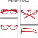 NORPERWIS 5 Pair Reading Glasses Quality Lightweight Blue Light Blocking Eyeglasses with Spring Hinge Readers for Women Men (Mix Color-6, 3.50)