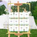RattanView 24x18 Inch Wedding Seating Chart Board Display with 30 Rose Wax Seal Stickers for Reception Acrylic Welcome Please Find Your Seat Table Seating Chart Board Wedding Sign Display Decor