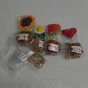 xbaiyanr 4 Pcs Positive Sunflower Crochet with Card Thank You for Helping Me Grow,Valentines Day Gifts for Teachers Teacher Birthday Thank You Gifts(Sunflower)