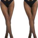 Women's Patterned Fishnet Tights Gothic Stockings High Waist Black Goth Pantyhose for Women (Black)