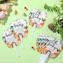 50 Pcs Forest Baby Shower Favors for Guests Fans Party Supplies Hand Plastic Handheld Fans Baby Shower Party Decor for Toddler Gender Reveal Gifts(Multicolored)