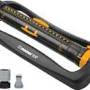 Melnor 65165AMZ XT Turbo Oscillating Sprinkler, 4,500 sq. ft., Quick Connect Bundle, 2-Way Adjustable, Black, Yellow