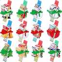 Cholemy 72 Pcs Christmas Sticky Note and Pens Set 36 Winter Holiday Notepad 36 Ballpoint Pens with Ribbon Gingerbread Santa Snowman Stationery Gifts Goodie Bag Fillers Classroom Reward(Cute Style)