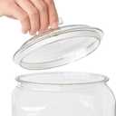 2 Pack 150 oz Candy Jars with Lids Clear Plastic Cookie Jar Large Unbreakable Candy Storage Containers Wide Mouth Airtight Candy Jars for Candy Buffet Cookies Snacks Kitchen Organization