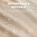 AUSSPVOCT Textured Linen 60 Inch Round Tablecloth Up to 48" Tables, Waterproof Spill-Proof Wipeable Round Table Cloth Wrinkle Free Circle Dining Table cover for Birthday Farmhouse Spring Easter Decor