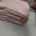 WINLIFE 100% Cotton Quilted Pillow Sham Floral Printed Pillow Cover (King, Dusty Pink)