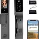 Matter Smart Lock,Compatible with Apple Home, Alexa,Google,Built-in Wi-Fi,8-in-1 Unlocking Options Including Facial Recognition,Hd Video Camera,Fingerprint,Voice Calls