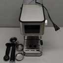 Espresso Machine with Milk Frother, 20 Bar Compact Coffee Machine with Touch Screen & 57.5oz Removable Water Tank for Home, Stainless Steel Espresso Maker for Cappuccino, Latte, Silver