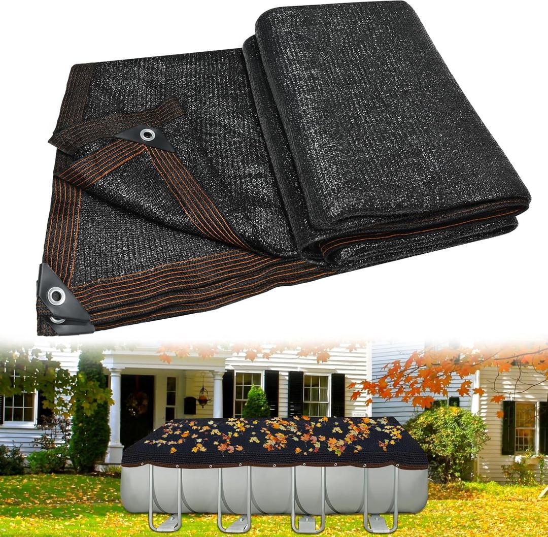 Legigo 20 X 36 Ft Rectangular Pool Leaf Net Cover, Fine Mesh Pool Cover with Reinforced Grommets, Leaf Netting Covers Suitable for 16 X 32 Ft Inground or Above Ground Pools Catching Leaves Debris