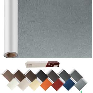 ILOFRI Large Leather Repair Patch Tape Light Grey 60x17 inch, Durable Self Adhesive Leather and Repair Kit for Couches, Car Seats, Furniture, Upholstery, Sofa, Boat Seats - Light Grey