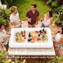 JOYIN 3-Pack Inflatable Serving Bars Cooler - Inflatable Cooler Ice Buffet Salad Serving Trays with Drain Plug, Food Drink Holder for Indoor Outdoor Summer Picnic Beach Pool Luau Party