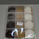 12Pcs 3.15Inch Brown Velvet Christmas Tree Ornaments Multicolor Flocked Shatterproof Christmas Balls for Xmas Trees Hanging Decorations (White, Khaki, Brown)