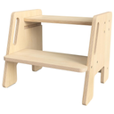 Toddler 2 Step Wooden Stool – Sturdy Step Ladder for Bathroom, Kitchen & Home Use, Non-Slip Base, Lightweight, Stylish Wood Grain Finish, Ideal for Kids to Reach High Shelves & Sink