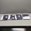 Homissor American Flag Bunting Outdoor 3x6 Ft 4 Packs US Pleated Fan Flag Embroidered Stars USA Pleated Bunting