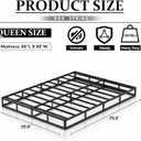 NHODIR 8 Inch Box Spring Queen Size Bed Base, Heavy Duty Metal Queen Mattress Foundation with Fabric Cover, Easy Assembly,Noise Free