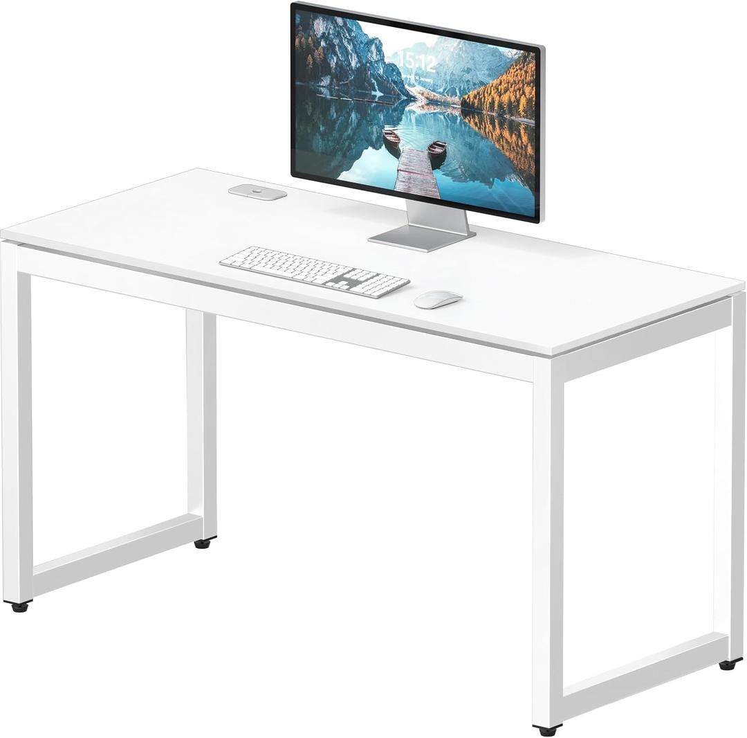 SHW 48-Inch Commercial-Grade Office Computer Desk, White
