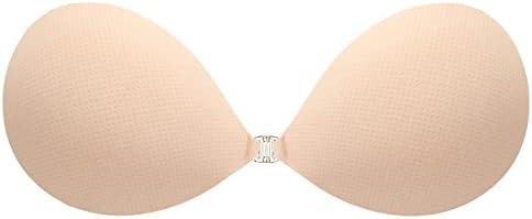 MITALOO Adhesive Bra Invisible Sticky Strapless Push up Backless Reusable Silicone Covering Nipple Bras (Light Fair, Cup Size: A)