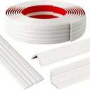 Elvone Wall Corner Protector & Edge GuardPeel and Stick Wall Trim Moulding Inside & Outside Corner Molding Trim Caulk Strip, Self Adhesive Trim for Wall Edge,Ceiling,Countertop, 2.36 W x20 LWhite