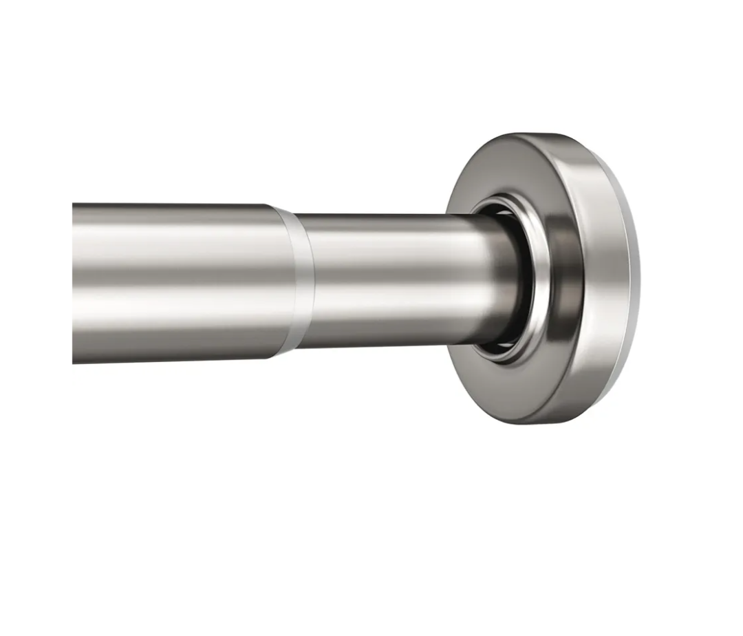 AmazerBath Spring Tension Shower Curtain Rod, 31-75 Inches Heavy Duty Tension Rod Rust Proof Bathroom Curtain Rod, Adjustable No Drill Easy Segmented Installation, Nickel