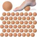 50 Pcs Cork Massage Ball Solid Hard Myofascial Release Yoga Ball for Back Foot Neck Pain Therapy Portable Tissue Muscle Release Tool for Home Office Travel (2 Inch)