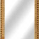 Rattan Wall Mirror - Boho Decorative Hanging Wicker Mirror for Bathroom Entryway Nursery Decor, 20" x 30", Rectangle