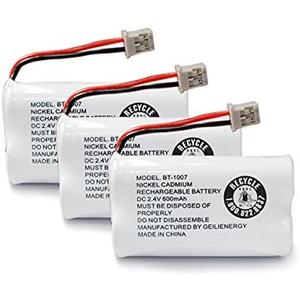 GEILIENERGY BT-1007 Cordless Phone Battery Compatible with Uniden BT1007 BT904 BT-904 BT1015 BT-1015 BBTY0651101 BBTY0460001 BBTY0510001 BBTY0624001 BBTY0700001 HHR-P506 HHR-P506A(3-Pack)