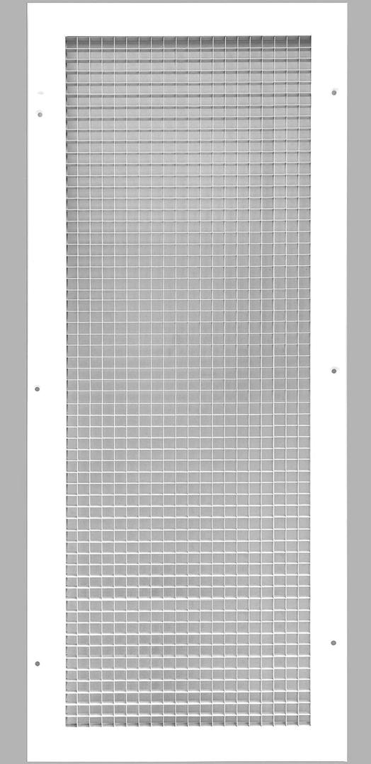 14" x 24" or 24" x 14" Cube Core Eggcrate Return Air Grille - Aluminum Rust Proof - HVAC Vent Duct Cover - White [Outer Dimensions: 15.75 x 25.75], 14 x 24 Duct Opening