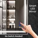 32"x30" LED Bathroom Mirror with Anti-Fog, Stepless Dimmable Lights, 3 Color Modes, Shatter-Proof Tempered Glass,Waterproof Design