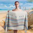 Mental Health Beach Towel, Mental Health Beach Towels Oversized Gifts for Women Men, Progress is Not Linear Therapy Quick Dry Travel Sand Free Towel Decor for Bathroom Swimming Pool 30x60in