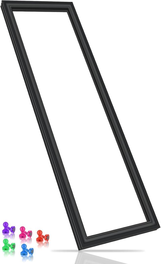 Upgraded WR24X20456 Refrigerator Door Gasket Compatible with GE Refrigerator Door Seal Replacement for Hotpoint Fridge Door Seal WR24X10071 WR24X10157 WR24X10256 Black 65.55" x 19.69" Door Gasket
