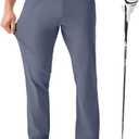 FAIABLE Men's Golf Pants 30"/32" Quick Dry Lightweight Classic Fit Casual Suit Stretch Dress Pants with 6 Pockets for Work (40W x 30L, Grey Blue)